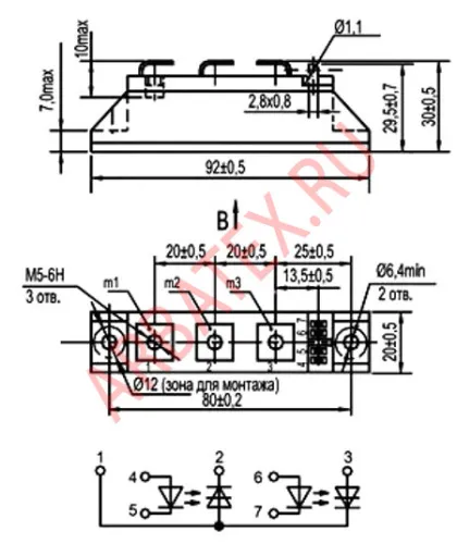 МТОТО-80-11 модуль тиристорный фото 2